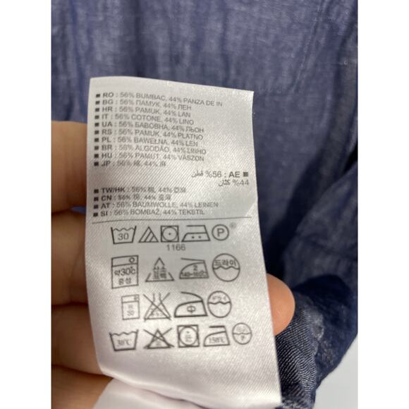 Gap, Size 4 Tall, Indigo Chambray Denim Shift Dress, Midi, Lightweight, preppy - Picture 4 of 8